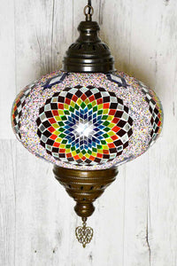 Turkish Pendant Light Multicoloured Rainbow Beads B5 Lighting Sydney Grand Bazaar 