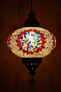 Turkish Pendant Light Multicoloured Red Star B5 Lighting Sydney Grand Bazaar 