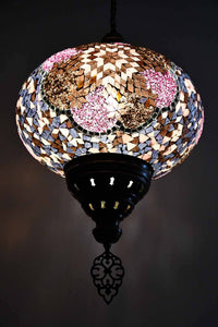 Turkish Pendant Light Purple Mosaic Flower B5 Lighting Sydney Grand Bazaar 