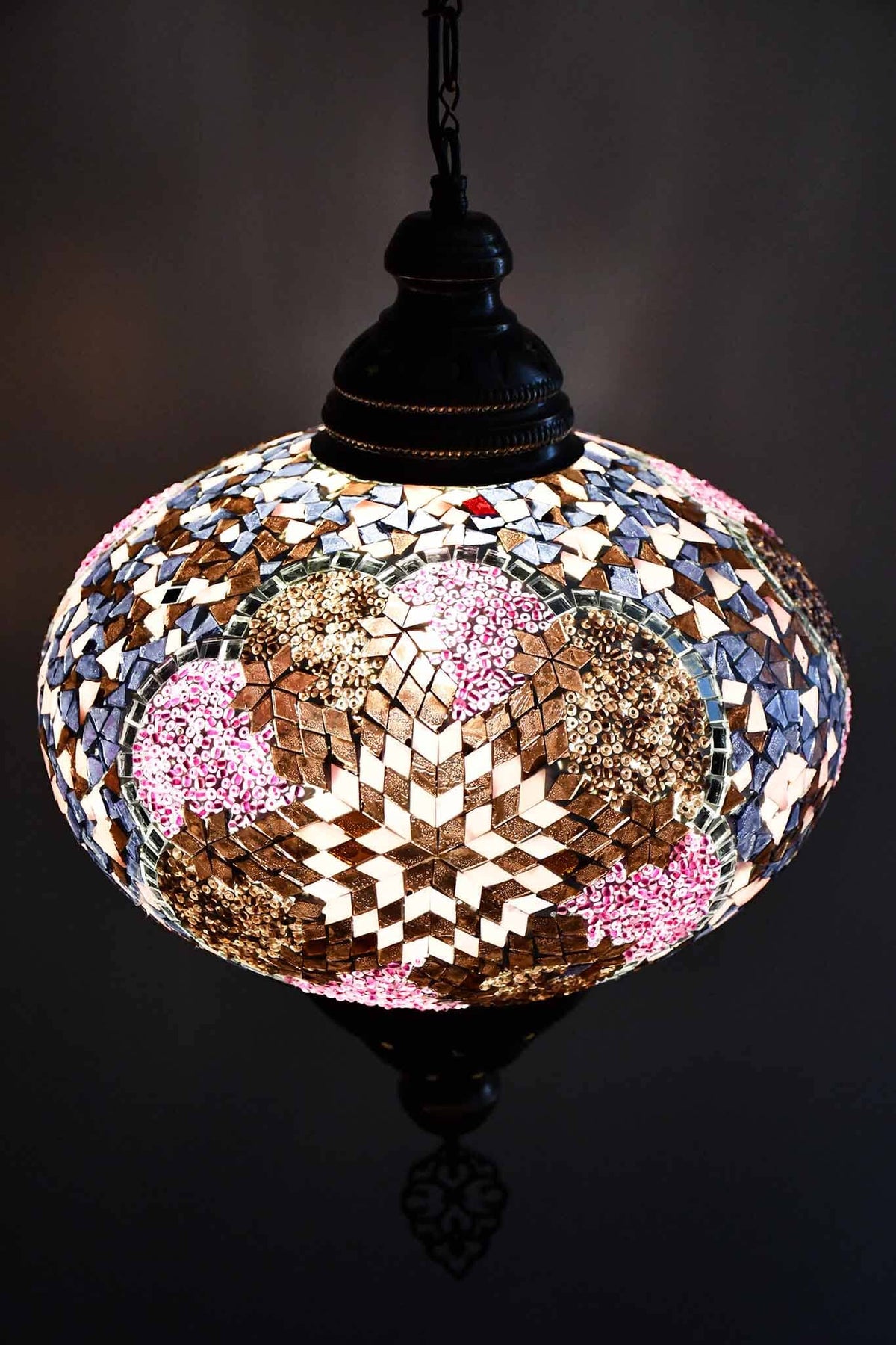 Turkish Pendant Light Purple Mosaic Flower B5 Lighting Sydney Grand Bazaar 