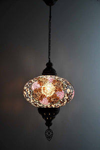 Turkish Pendant Light Purple Mosaic Flower B5 Lighting Sydney Grand Bazaar 