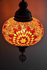 Turkish Pendant Light Red Orange Beads Star B4 Lighting Sydney Grand Bazaar 