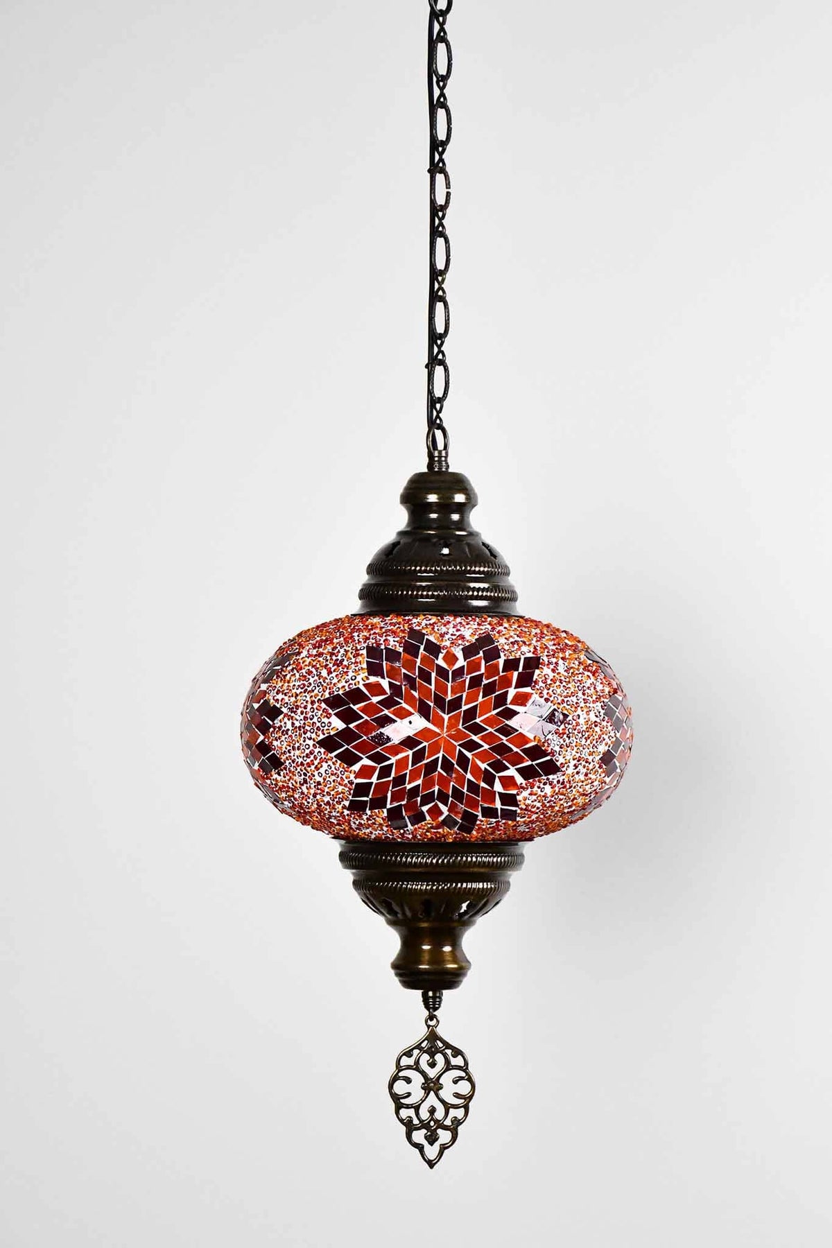 Turkish Pendant Light Red Orange Beads Star B4 Lighting Sydney Grand Bazaar 