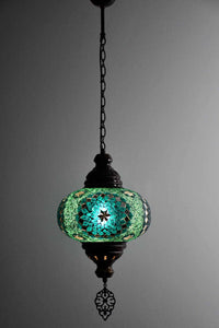 Turkish Pendant Light Sea Green Mosaic Star Pattern B4 Lighting Sydney Grand Bazaar 