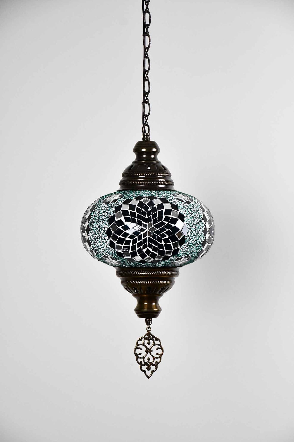 Turkish Pendant Light Sea Green Mosaic Star Pattern B4 Lighting Sydney Grand Bazaar 