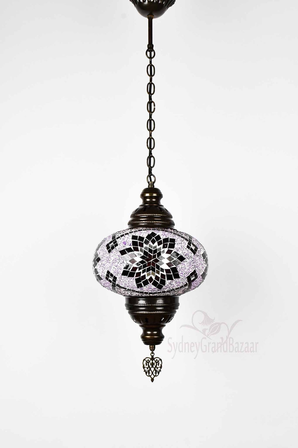 Turkish Pendant Light Star Beads Pink Maroon B4 Lighting Sydney Grand Bazaar 