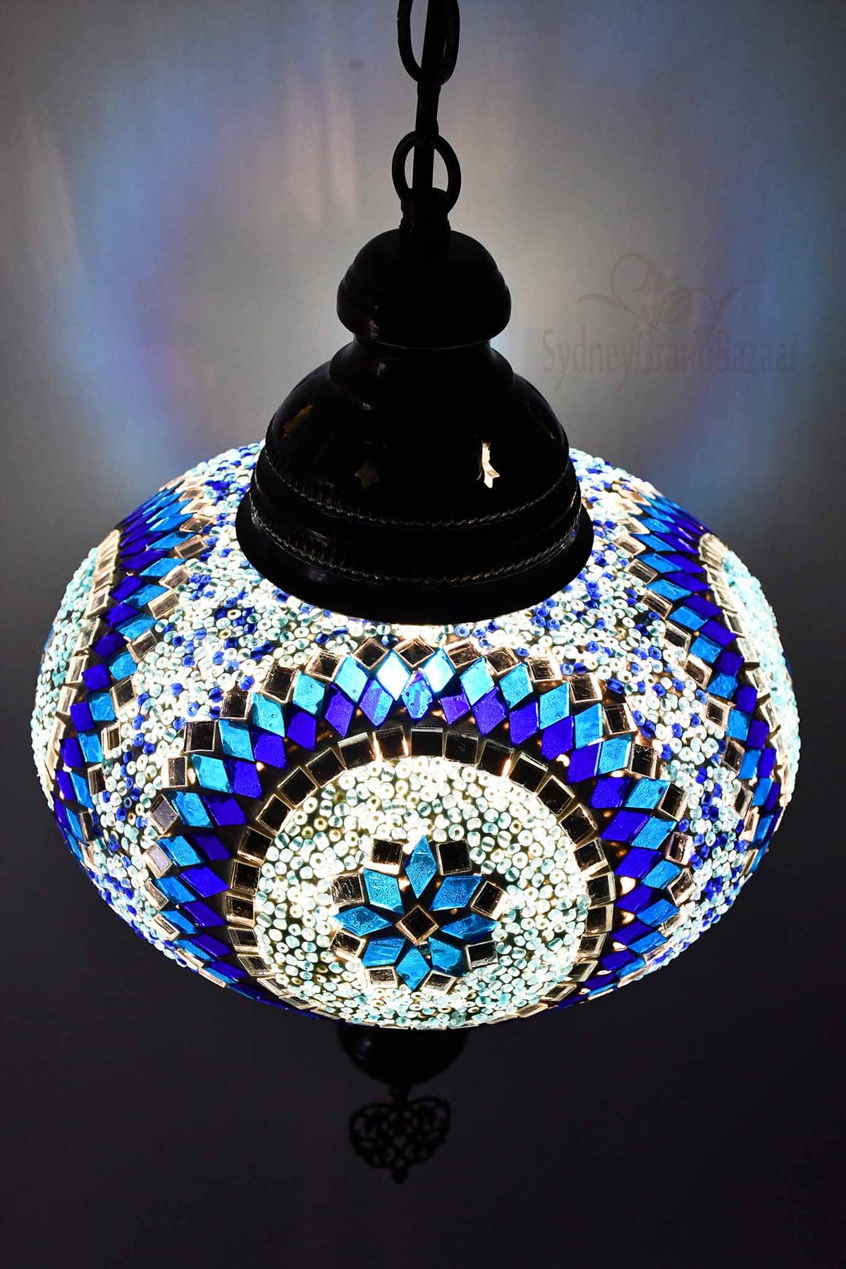 Turkish Pendant Light Star Circle Blue B4 Lighting Sydney Grand Bazaar 