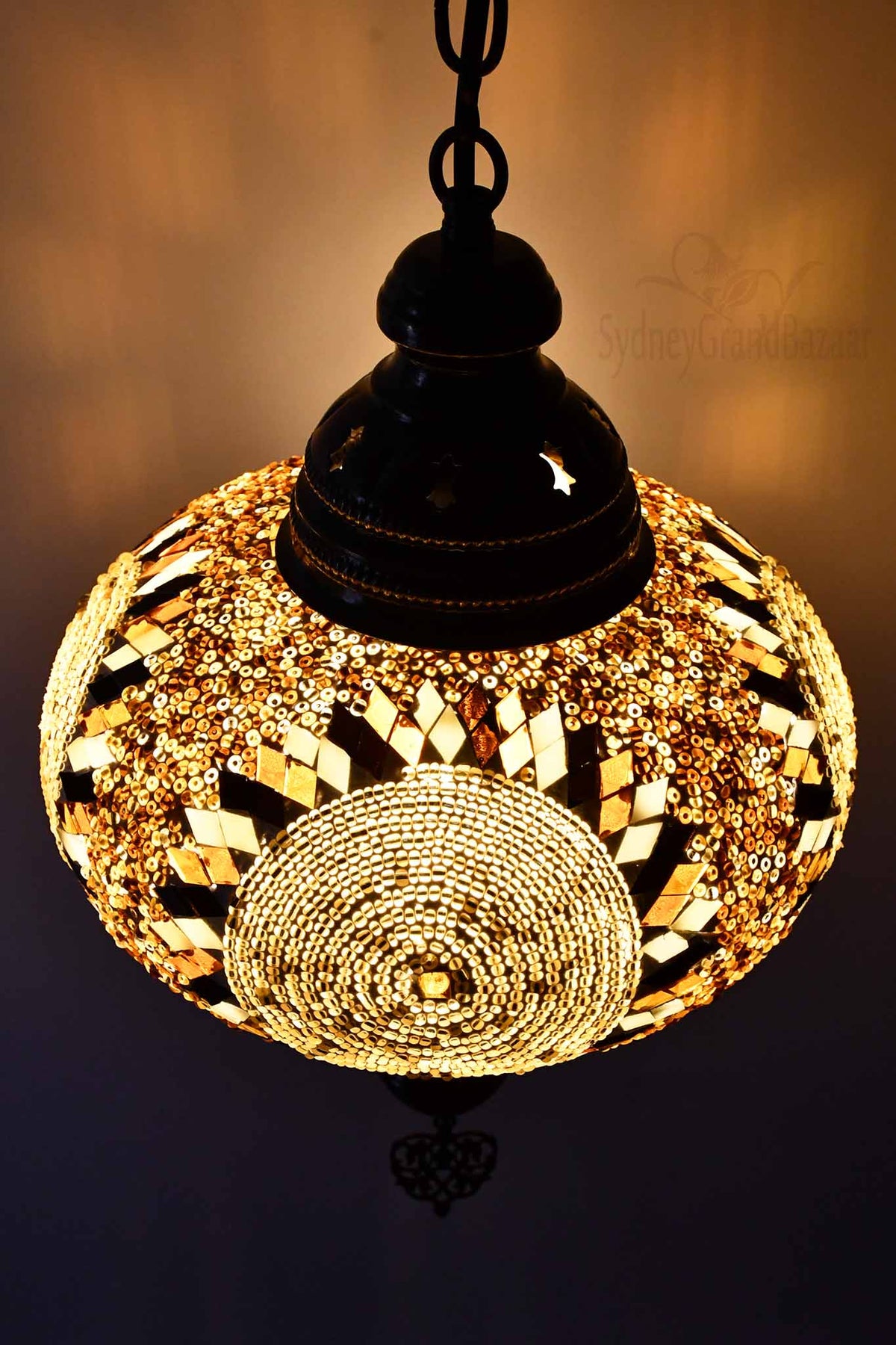 Turkish Pendant Light Star Circle Brown B4 Lighting Sydney Grand Bazaar 