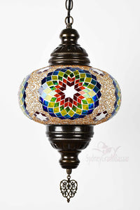 Turkish Pendant Light Star Rainbow Colour B4 Lighting Sydney Grand Bazaar 