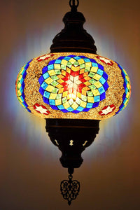 Turkish Pendant Light Star Rainbow Colour B4 Lighting Sydney Grand Bazaar 