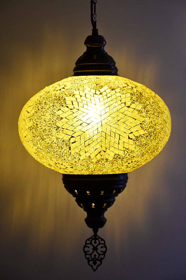 Turkish Pendant Light Yellow Beads Star B5 Lighting Sydney Grand Bazaar 