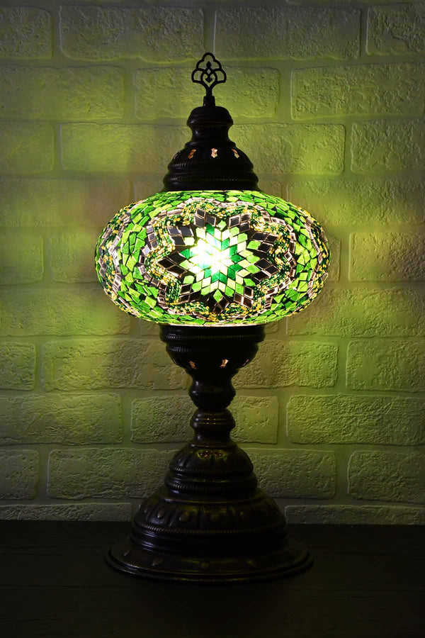 Turkish Table Lamp Large Green Mosaic Star Lighting Sydney Grand Bazaar 