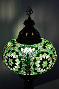 Turkish Table Lamp Large Green Round Star Lighting Sydney Grand Bazaar 