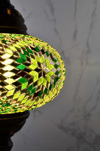 Turkish Table Lamp Large Green Star Beads Lighting Sydney Grand Bazaar 