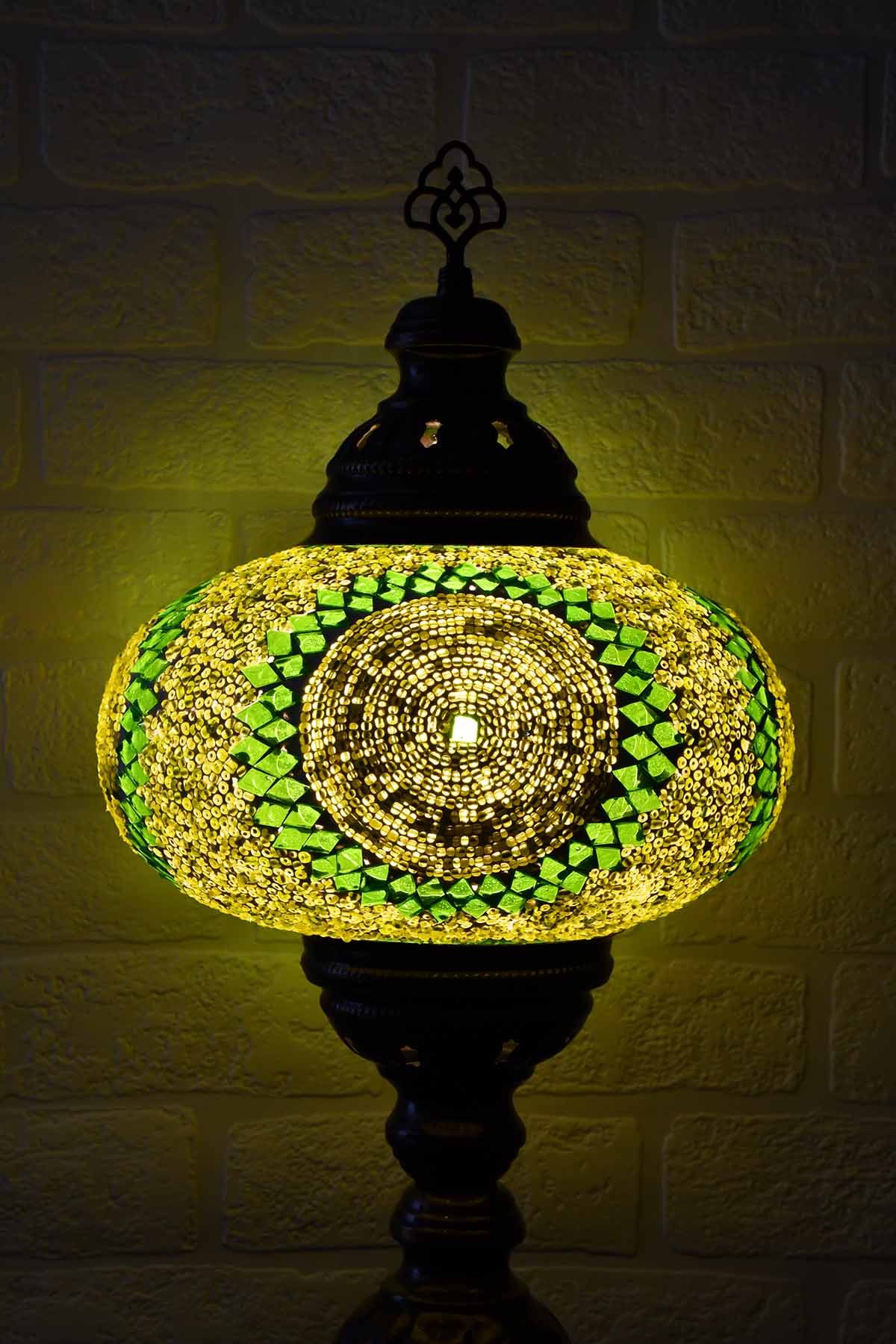 Turkish Table Lamp Large Lime Green Circle Lighting Sydney Grand Bazaar 