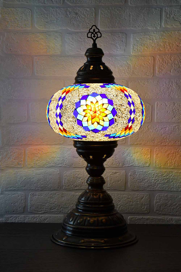 Turkish Table Lamp Large Multicoloured Fancy Star 2 Lighting Sydney Grand Bazaar 