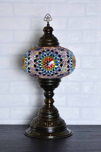 Turkish Table Lamp Large Multicoloured Fancy Star Lighting Sydney Grand Bazaar 