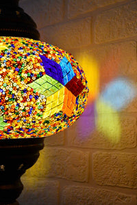 Turkish Table Lamp Large Multicoloured Rainbow Star Lighting Sydney Grand Bazaar 