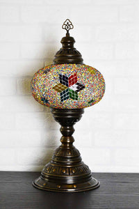 Turkish Table Lamp Large Multicoloured Rainbow Star Lighting Sydney Grand Bazaar 