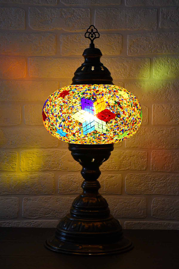 Turkish Table Lamp Large Multicoloured Rainbow Star Lighting Sydney Grand Bazaar 