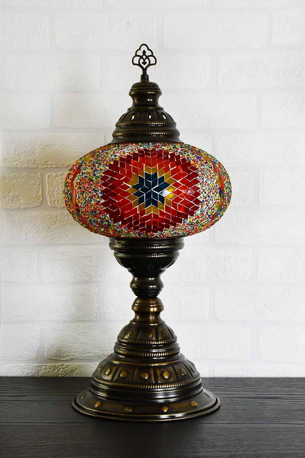 Turkish Table Lamp Large Multicoloured Star Beads Lighting Sydney Grand Bazaar 