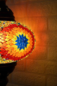 Turkish Table Lamp Large Multicoloured Star Beads Lighting Sydney Grand Bazaar 