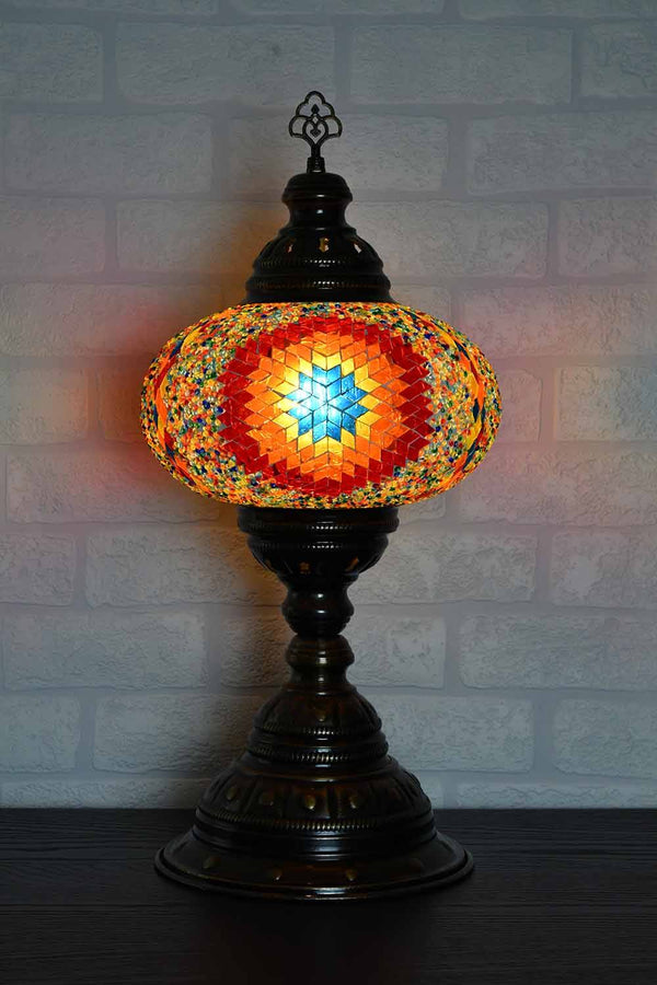 Turkish Table Lamp Large Multicoloured Star Beads Lighting Sydney Grand Bazaar 