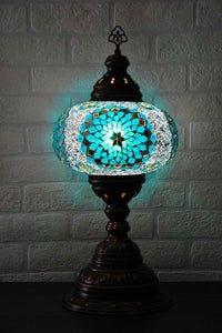 Turkish Table Lamp Large Turquoise Star Lighting Sydney Grand Bazaar 