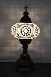 Turkish Table Lamp Large White Star Beads Lighting Sydney Grand Bazaar 