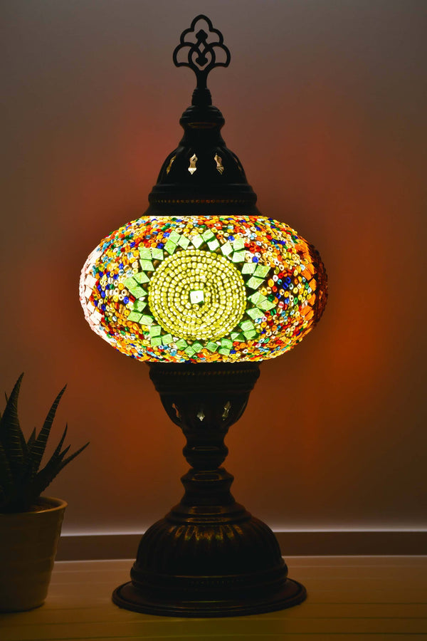 Turkish Table Lamp Multicoloured Mix Circle Beads Lighting Sydney Grand Bazaar 