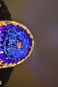 Turkish Table Lamp Multicoloured Mosaic Blue Circle Lighting Sydney Grand Bazaar 