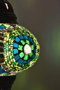 Turkish Table Lamp Sea Green Mosaic Circle Lighting Sydney Grand Bazaar 