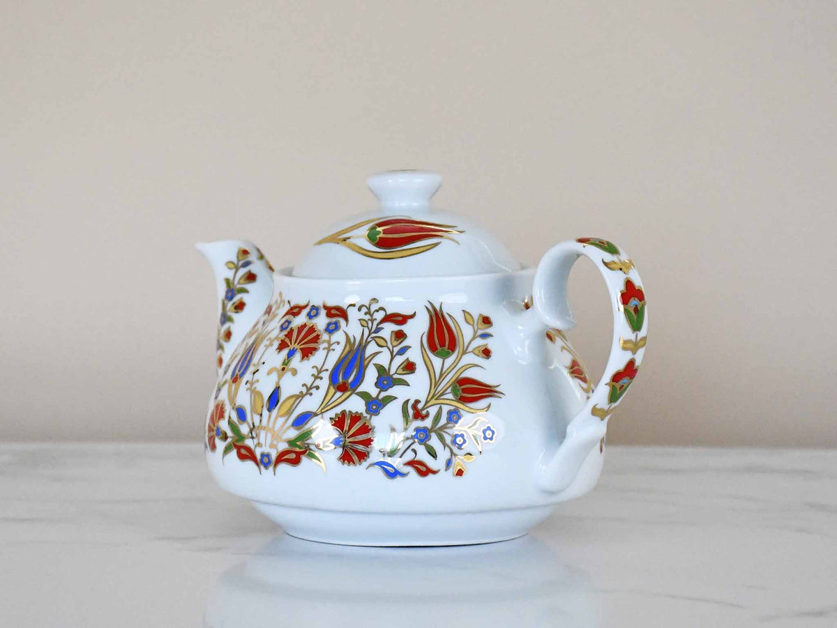 Turkish Teapot Iznik Flower Design 3 Ceramic Sydney Grand Bazaar 