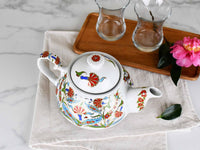 Turkish Teapot Iznik Flower Design 4 Ceramic Sydney Grand Bazaar 