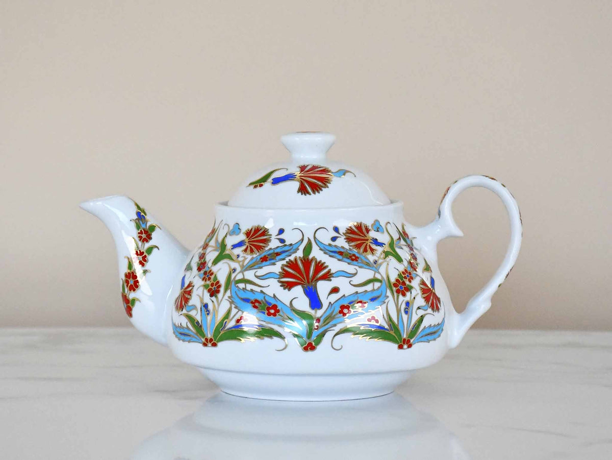 Turkish Teapot Iznik Flower Design 4 Ceramic Sydney Grand Bazaar 