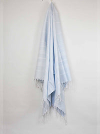 Turkish Towel Classic Striped Baby Blue Turkish Towel Sydney Grand Bazaar 