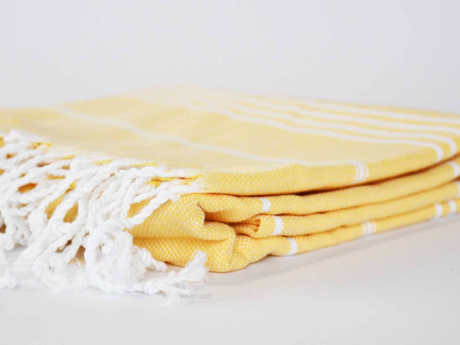 Yellow turkish towel sale