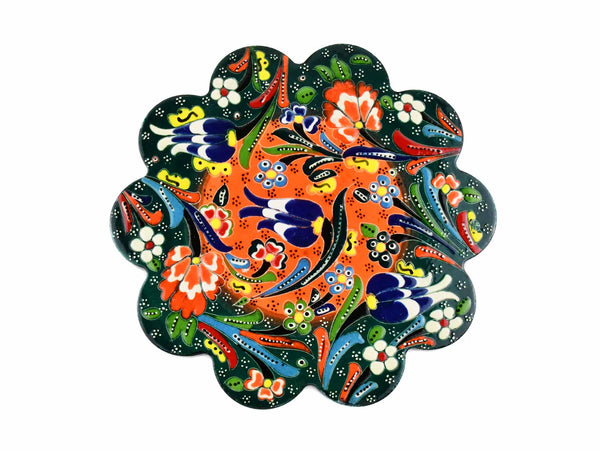 Turkish Trivet Flower Collection Two Tone Green Ceramic Sydney Grand Bazaar 8 