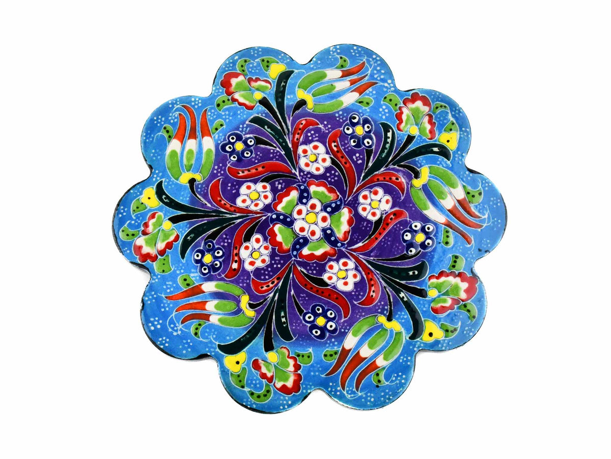 Turkish Trivet Flower Collection Two Tone Light Blue Ceramic Sydney Grand Bazaar 5 