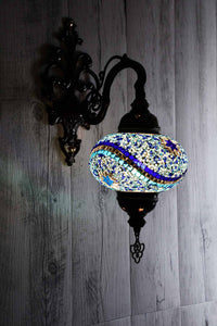 Turkish Wall Light Single Blue Aqua Round Star Lighting Sydney Grand Bazaar 