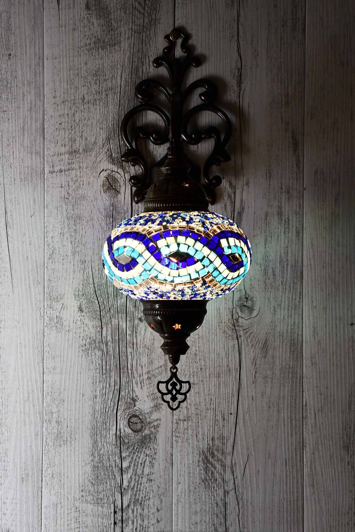 Turkish Wall Light Single Blue Infinity Lighting Sydney Grand Bazaar 