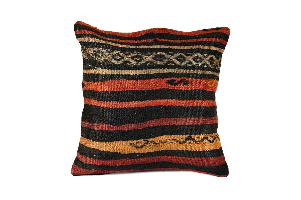 Vintage Kilim Cushion Cover Colourful Stripe Design 2 Textile Sydney Grand Bazaar 